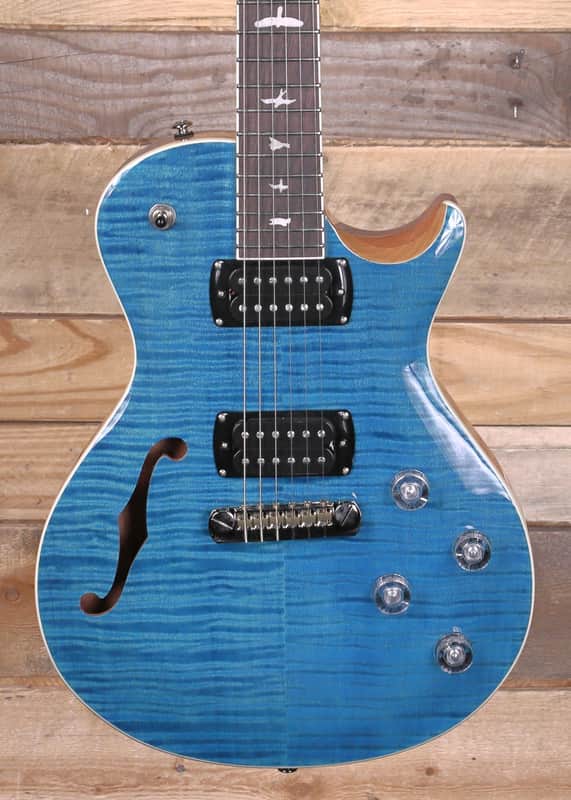 PRS SE Zach Myers Semi-Hollow Electric Guitar Myers Blue  w/ Gigbag image 1