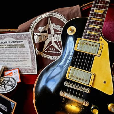 Gibson Custom Shop Les Paul ‘57 Tom Doyle "TIME MACHINE" #109 ~ R7/57 Black Goldtop “SUPER PREMIUM” - Historic Aged w/Doyle Coils TRU-CLONES ‘59 PAFs image 3