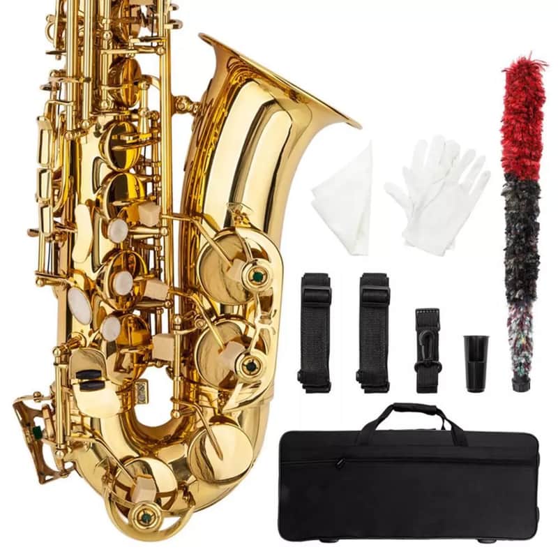 Ktaxon Saxophone Eb Sax Alto E Flat Brass with Mouthpiece & Accessories image 1