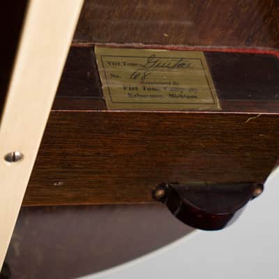 Vivi-Tone  Solid Body Electric Guitar (1932), ser. #68, brown hard shell case. image 12