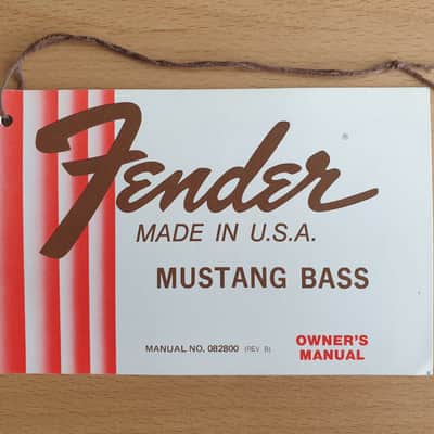 [Vintage] Fender Mustang Bass Owner's Manual 1978 (#2) image 1