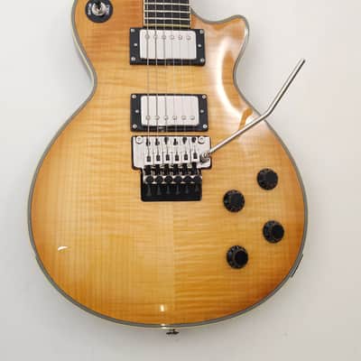 Agile AL-3200MCC Multi-Radius Lemon Burst Flame Electric Guitar with Binding  and Floyd Rose  Bridge image 2