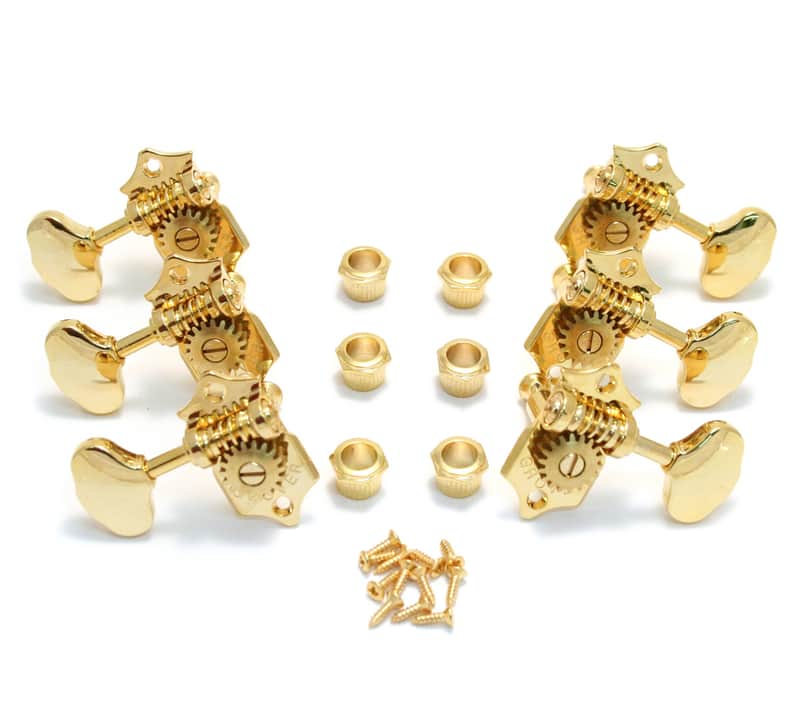 Grover Original 18:1 Gold Sta-Tite Vintage Butterbean Open Gear Guitar Tuners V97-18GA image 1
