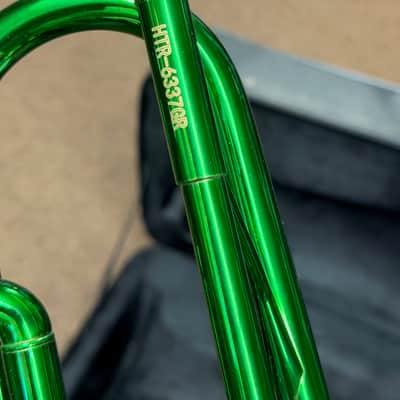 Used Henlucky HTR-6337GR Trumpet Green w/ Lightweight Case Local Pickup Item SOLD AS-IS image 4