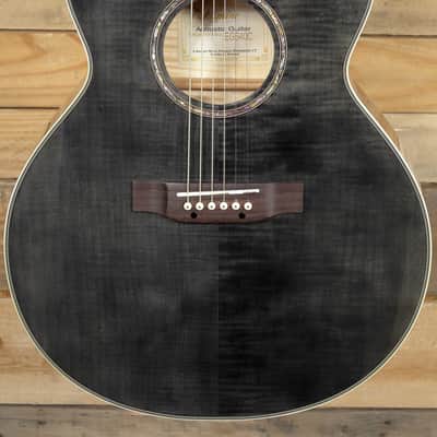 Takamine EG540C Acoustic/Electric Guitar Transparent Black w/ Case "Excellent Condition" image 2