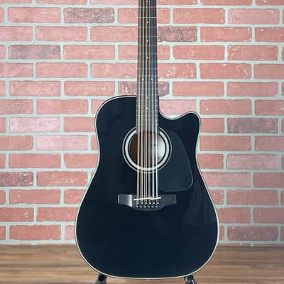 Takamine GD30CE-12 Dreadnought Cutaway 12-String Acoustic-Electric Guitar - Gloss Black image 1