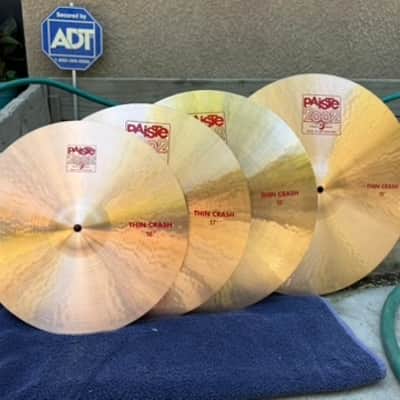 PAiSTe 16", 17", 18",19" 2oo2 Crash Thin Cymbals Hologram Logos image 1