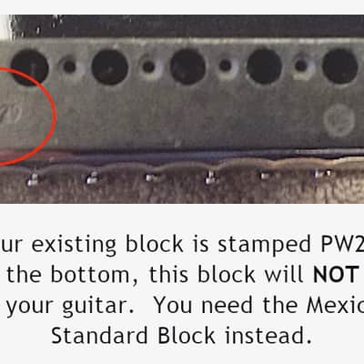 Callaham Mexican II Enhanced Stratocaster Steel Tremolo Block R/H image 3