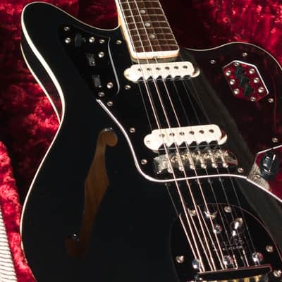 Fender FSR Thinline Jaguar 50th Anniversary 2012 Gloss Black MIJ w/ G&G Tweed Case image 6