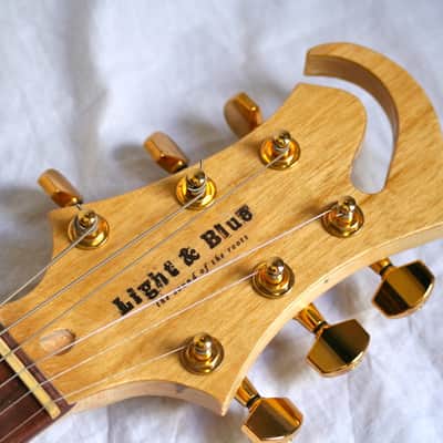 Light & Blue Country guitar, unique image 3