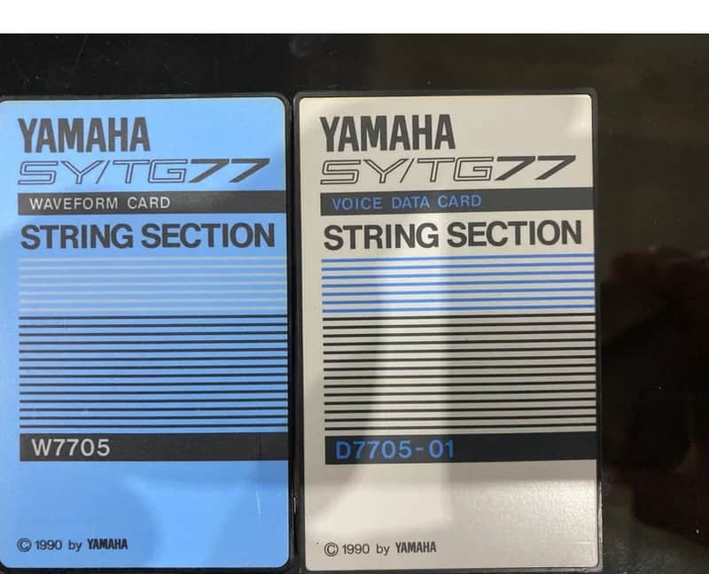YAMAHA SY/TG77 STRINGS SECTIONサウンドカード YAMAHA SY77 TG77 STRING SECTION SET 2 ROM CARD 1990 W7705 D7705-1