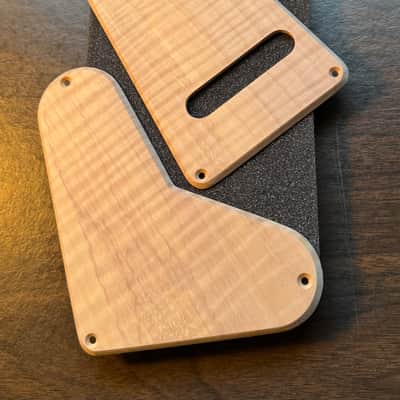 Guilford 4A Flame Maple Backplate Set fits PRS S2 USA - top mount image 1
