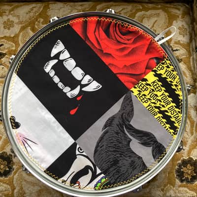 14" reversible Drum Bunny cloth drum cover - partial mute - dampener - compare to Drum Tortillas, Quesadilla, Big Fat Snare image 2
