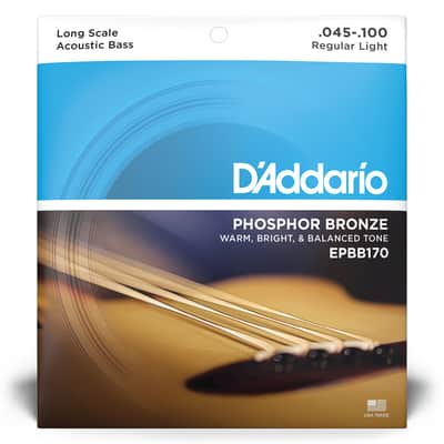D'Addario EPBB170 Phosphor Bronze Acoustic Bass Strings, Long Scale, 45-100 image 2