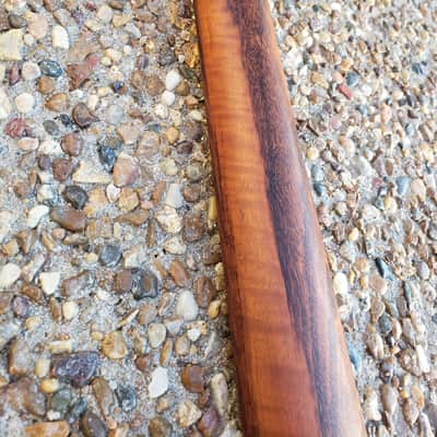 Warmoth Strat Neck, Partly Loaded, Rare Flamed Goncalo Alves, Stainless Frets, Floyd Rose Nut image 15
