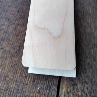 24  SHARK FIN BANANA NECK MAPLE GUITAR NECK WITH FLOYD ROSE NUT INSTALLED DIY NECK image 8