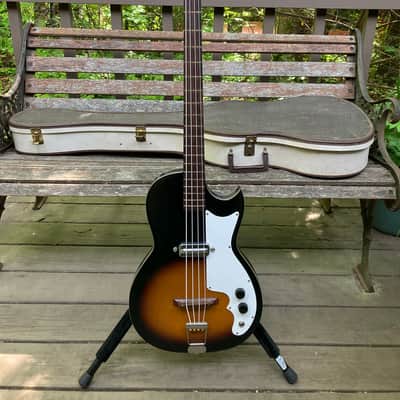 Kay K5915 Electric Bass w/ Original Case - 1960s - Sunburst image 1