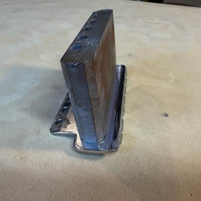 Fender Stratocaster block and bridge plate 1968 - Chrome image 8
