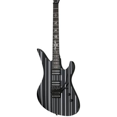 Schecter Synyster Standard 2020-21 Black with Silver Pinstripes image 1