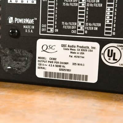 QSC CX302 2-Channel Power Amplifier CG0103Q image 10