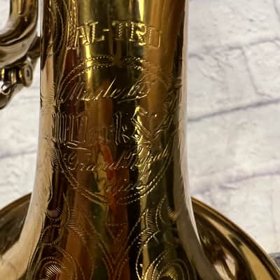 JW York and Sons Vintage Al-Tru Cornet with Case and Mouthpieces image 8