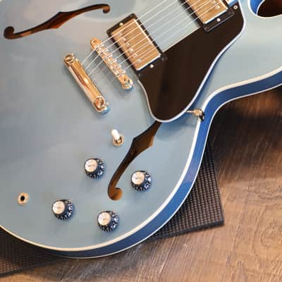 2024 Gibson ES-335 Block Semi-Hollow Electric Guitar Pelham Blue + OHSC image 6