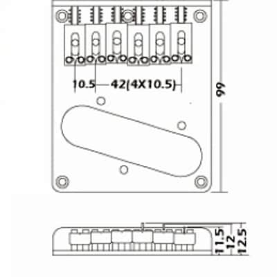Modern Style Bridge for Fender Telecasters by Budreau Guitars image 6