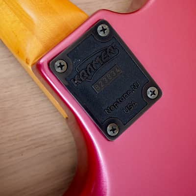 1980s Kramer Nightswan Vintage Electric Guitar Metallic Pink, Vivian Campbell, ESP image 15