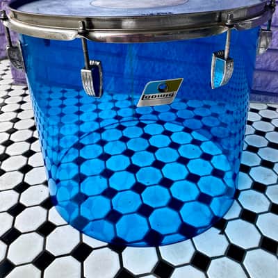 Ludwig 16x13" Blue Vistalite Tom. 1970s - Acrylic image 1