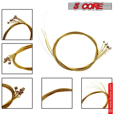 5Core Acoustic Guitar Strings 0.010-0.047 Steel Gauge Heavy Duty w Bright Tone For 6 String Guitars image 2