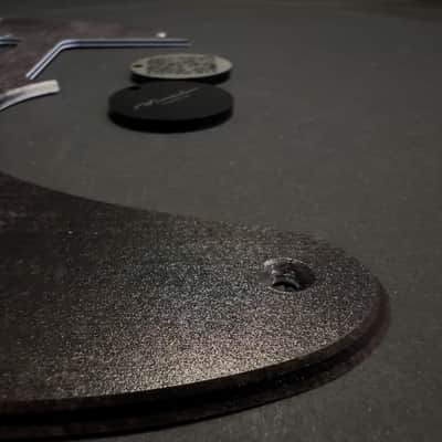 Miraculum Workshop Tele-Style 8-Hole Pickguard – Distressed Black Jungle Mist image 3