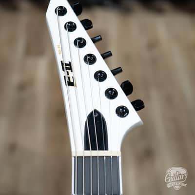ESP E-II M-II 7B Baritone 7-String Evertune Guitar w/ Case – Pearl White (B-stock) image 9