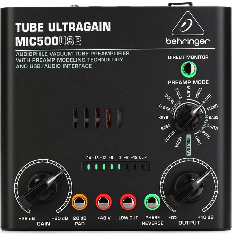 Behringer MIC500USB Tube Microphone Preamp image 1