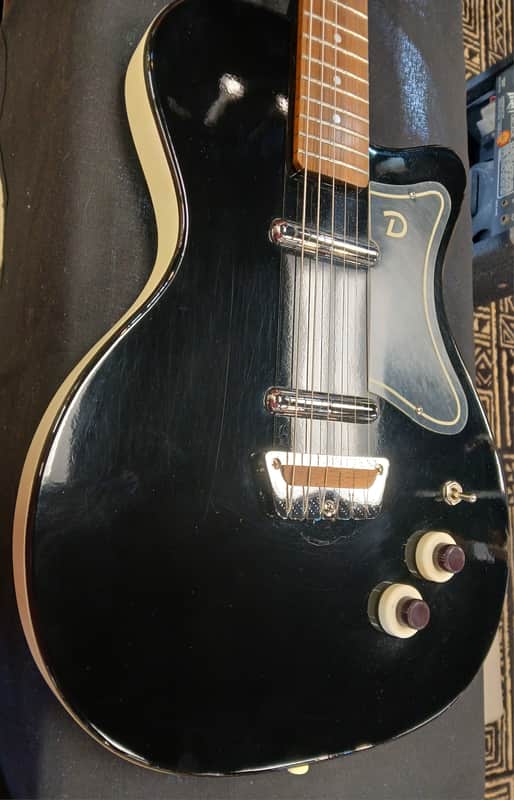 Danelectro '56 U2 reissue single cut 1990's - Gloss black image 1