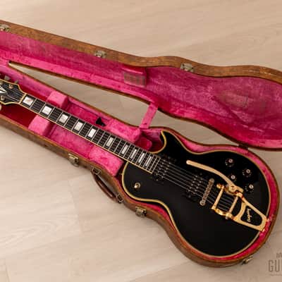 1981 Greco Super Real Custom EG1000 Black Beauty Vintage Guitar w/ Maxon Dry Z Pickups, Bigsby B7, Case image 19