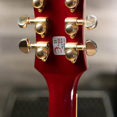 Epiphone Jorma Kaukonen Signature JA-Riviera, Cherry w/ Hardshell Case - Used image 7