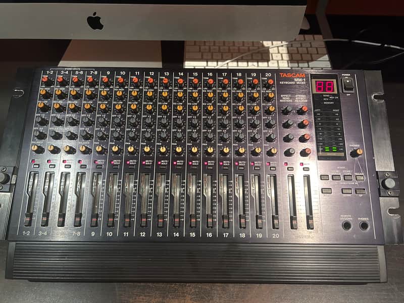 TASCAM MM-1 Keyboard Mixer w/ Original Power Supply 1990s Black image 1