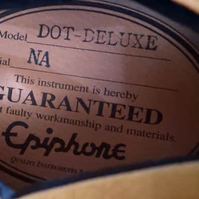 Vintage 2000 Epiphone Dot Deluxe Limited Edition Flame Top - Made in Korea (MIK) - Natural - Free Pro Setup image 19
