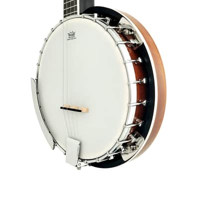 Caraya 4-String Mahogany Body Resonator Tenor Banjo - Natural BJ004 image 4