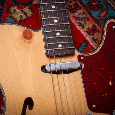 FENDER USA Custom Shop Knotty Pine Telecaster Thinline "Aged Natural + Rosewood" (2020) image 7