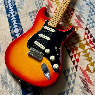 Fender Rarities Series Flame Ash Top American Original '60s Stratocaster with Birdseye Maple Neck 2019 - Plasma Red Burst image 1