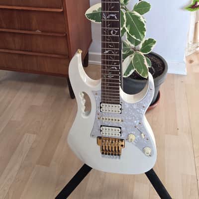 Ibanez JEM-7V TEAM J. CRAFT Prestige Steve Vai Signature 2008 White MIJ Japan JEM7V 7 6 String Pro Artist Guitar CASE QUEEN Tree of Life HSH Scalloped Super Strat image 9