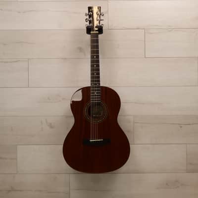 Zager EZ-Play SS MHGY 000 Parlor Petite Full Size Mahogany Acoustic Guitar w/ OHSC image 2