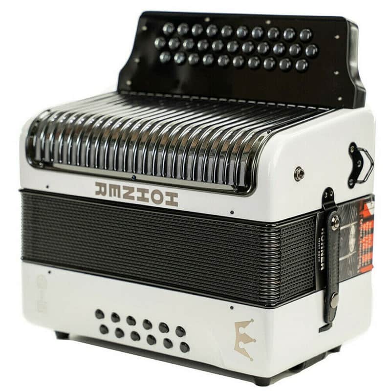 Mint Hohner Corona II MIG - Next Generation Diatonic Accordion G/C/F White Rainbow image 1