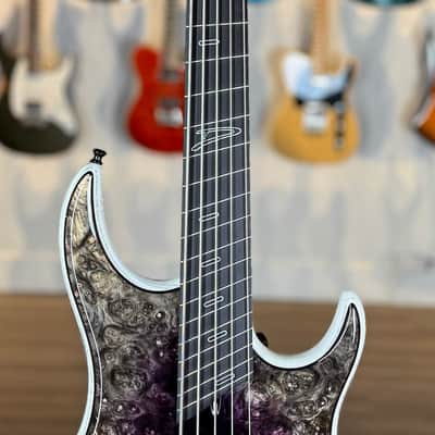 Dingwall Guitars Custom Shop Z3 5 String - Purple to Natural Reverseburst - Premium Select Buckeye Burl - Swamp Ash - Wenge image 4
