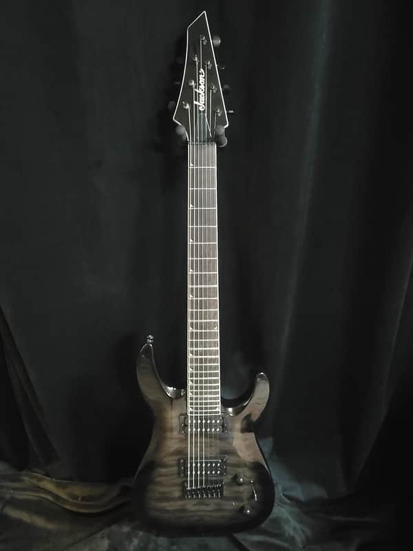 Jackson JS Series JS22Q-7 DKA HT Dinky Archtop - Transparent Black Burst image 1