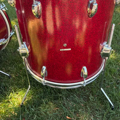 Pearl Vintage 5PC Drum Set 60’s - Red Sparkle image 2