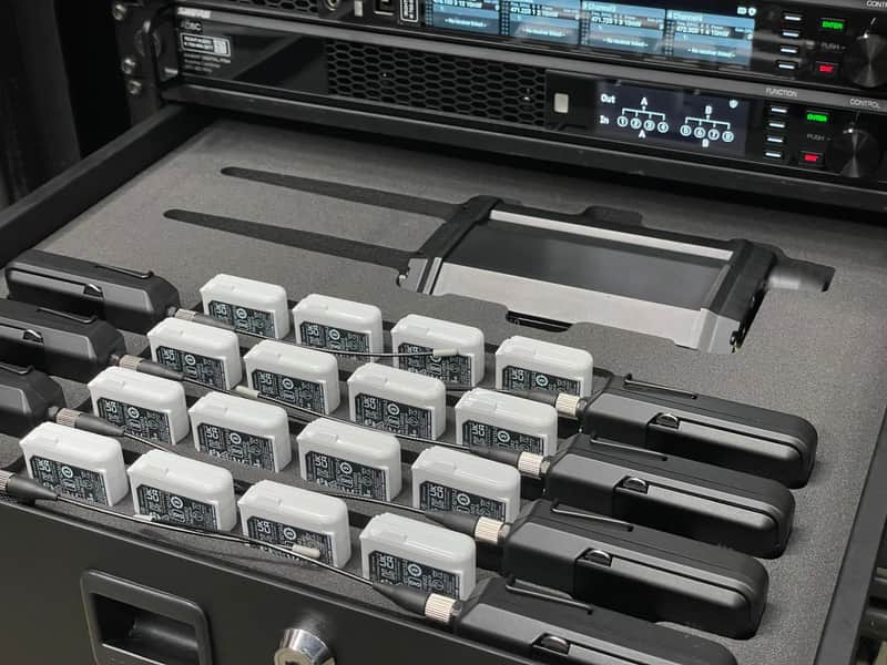 Custom Foam Insert for Rack Drawer fits 8 Shure ADXR Axient Digital PSM IEM Wireless In-Ear Bodypacks AD610 Showlink image 1