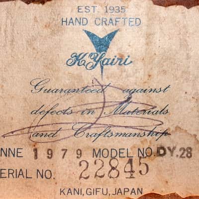 1979 Yairi DY-28 All Solid Guitar Natural+Deluxe Yairi hard case, Guitar strap and more image 3