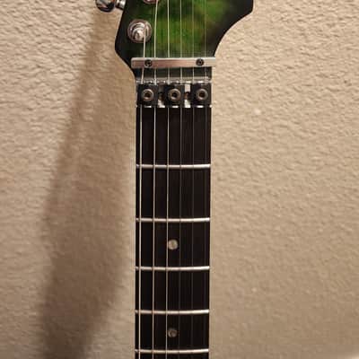 Warmoth STRAT STYLE GUITAR - Green flamed maple image 5